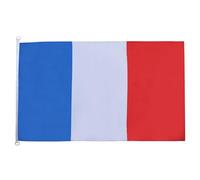 AZ FLAG Pavillon France 150x100 cm Maille Bloquée Anneaux Plastique | Usage extérieur et nautique Pavillon nautique français résistant aux intempéries avec coutures doubles et bords renforcés
