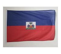AZ FLAG Pavillon Haïti 90x60 cm Haïtien Maille Bloquée Anneaux Plastique