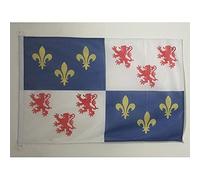 AZ FLAG Pavillon Picardie 90x60 cm Picard Maille Bloquée Anneaux Plastique | Usage extérieur et nautique Pavillon nautique résistant aux intempéries avec coutures doubles et bords renforcés