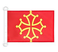 AZ FLAG Pavillon Province du Languedoc 45x30 cm Anneaux Plastique