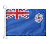 AZ FLAG Pavillon Queensland 45x30 cm Maille Bloquée Anneaux Plastique