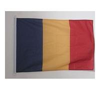 AZ FLAG Pavillon Roumanie 90x60 cm Roumain Maille Bloquée Anneaux Plastique | Usage extérieur et nautique Pavillon nautique România résistant aux intempéries avec coutures doubles et bords renforcés