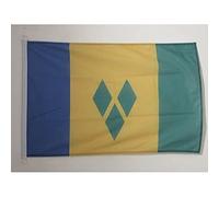 AZ FLAG Pavillon Saint Vincent 90x60 cm Maille Bloquée Anneaux Plastique