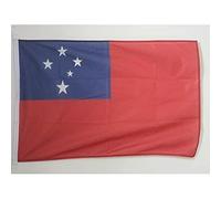 AZ FLAG Pavillon Samoa 90x60 cm Samoan Maille Bloquée Anneaux Plastique | Usage extérieur et nautique Pavillon nautique résistant aux intempéries avec coutures doubles et bords renforcés