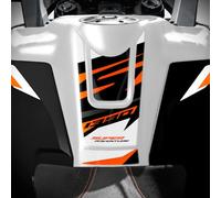 Az Graphishop Pare-réservoir Résine 3D Compatible avec KTM 1390 Super Adventure S 2025-2026 Protection contre les chocs et les rayures Accessoires Moto Made in Italy GP-1390SAS-26 (White & Black)