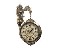 Az4bC5d6 Pendules de Cuisine Horloge Murale Double Face en Forme de Carpe Porte-Bonheur, lumière Luxe, décorative, for Salon, Couloir, rétro européenne Décorative