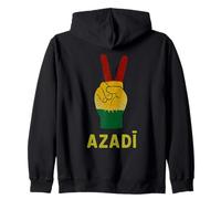 Azadi Kurdistan Signe de la Victoire Drapeau kurde liberté Kurdistan Sweat à Capuche