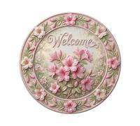 Azalea Garden Plaque métallique Welcome Spring Blossoms