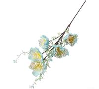 Azalée artificielle autonome avec accents de papillon pour projets de décoration d'intérieur, de mariage et de merchandising visuel (bleu)