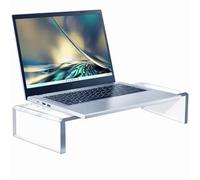 Azar Displays 515385-1PK Support en acrylique pour ordinateur portable, rehausseur d'ordinateur pour bureau, support de moniteur, organisateur de placard pour vêtements et chaussures, affichage