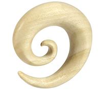 AZARIO LONDON Écarteurs d'oreille en spirale en bois de crocodile biologique naturel / plug / écarteurs d'oreille / écarteurs d'oreille / écarteurs / écarteurs / écarteurs - Vendu à la pièce, Bois