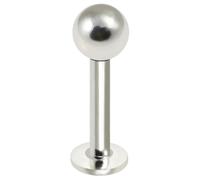 AZARIO LONDON Piercing labret en argent sterling 925 à filetage interne de calibre 16 avec boule - Piercing pour tragus - Labret, hélix, tragus, 6mm Length, Argent sterling, Pas de gemme