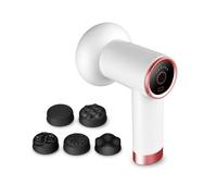 Azarton Appareil de massage anticellulite électrique avec 5 têtes interchangeables, masseur vibrant portable pour ventre, cuisses, jambes et nuque, pour détente et soin du corps