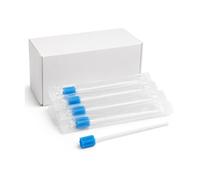 Azarton Bâtonnets de soin buccal neutres, 80 pièces, écouvillons buccaux jetables emballés individuellement de manière stérile avec éponge PU et tige en plastique PP, sans goût, bleu