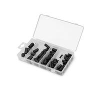 Azarton Lot de 80 bouchons de dépression, capuchons noirs pour durites et extrémités de tuyau, 6 tailles 3/16" 5/32" 7/32" 1/4" 5/16" 3/8", pour carburateur, collecteur d'admission et automobile