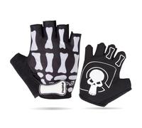 Azarxis Gants de Cyclisme Squelette Antidérapant Gants Moto Cross pour Homme Femme VTT Sport Enduro Fox (02 Noir, M)