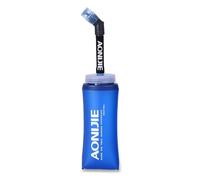 Azarxis Gourde Souple Flasque Running Bidon Sport Pliable Poche Hydratation Flacon Bouteille d'eau pour Randonnée Marathon (350ml avec Paille)