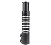 Azarxis Rehausse Potence de Guidon en Alliage d'Aluminium Rallonge Potence VTT Fourche Tige Étendre Riser pour 1-1/8" 28,6mm Vélo de Route BMX (Noir et Argent, 185mm)