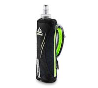 Azarxis Sac Porte Bouteille d'eau Souple 500 ml Gourde à Main Pliable Bidon Hydratation pour Marathon Running Sport (Noir)