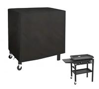 Azatemgo Housse Barbecue Exterieur en Tissu Oxford 420D Housse pour Barbecue Imperméable Anti-UV Anti-poussière Anti-Vent pour pour Keter Desserte Barbecue Unity（100×65×90CM）