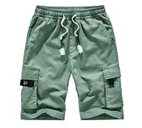 azaz Short Cargo Homme Short Homme Multipoches Shorts Et Bermudas Homme Pochettes Homme Short De Travail Homme Jogging Homme Respirant Bermuda Homme Ceinture Elastique Cargo 1/2 Été Pantalon Été