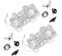 Azdele Lot de 2 éléments chauffants pour sèche-linge Samsung DC47-00019A pour Azdele dv42h5000ew/a3 dv45h7000ew/a2, y compris DC96-00887A, DC47-00016A, DC47-00018A, DC32-00007A