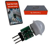 AZDelivery 1 mini capteur de mouvement PIR SR312 12 V - Module de capteur infrarouge infrarouge pour Arduino, 2,7-12 V, détection 100°, portée 5 m, détecteur de mouvement compact, alternative HC-SR501