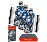 AZDelivery 3 x AZ-Nano V3-Board Mini Carte USB ATmega328 5V 16MHz CH340 Micro contrôleur ATmega328P, CH340G remplace FT232RL y Compris E-Book!