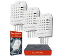 AZDelivery 3 x capteur numérique de température et d'humidité DHT22 AM2302 Compatible avec Arduino et Raspberry Pi, e-Book Inclus !