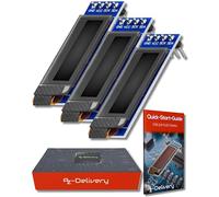 AZDelivery 3 x Display I2C 0,91 Pouce 128 x 32 Pixels, SSD1306 Caractères de Couleur Blanche, Écran Compatible avec Arduino et Raspberry Pi incluant Un E-Book!
