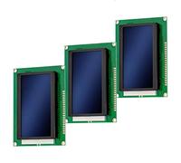 AZDelivery 3 x Display LCD 128 x 64 Pixels 12864 Display KS0108/KS0107 avec Fond Bleu et Les Caractères Blancs Compatible avec Arduino incluant Un E-Book !