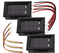 AZDelivery 3 x DSN-VC288 Module Ampèremètre Voltmètre avec LED Affichage Compatible avec Arduino et Raspberry Pi incluant Un E-Book!