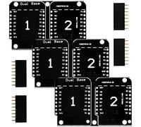 AZDelivery 3 x Dual Base Shield PCB Board pour D1 Mini NodeMCU ESP8266 incluant Un Ebook!
