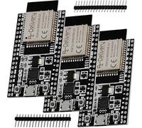 AZDelivery 3 x ESP32 Dev Kit C V4 NodeMCU WLAN/WiFi Carte de développement Non soudé (Module succédant au kit de développement ESP32 C) Compatible avec Arduino incluant Un E-Book!