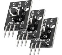 AZDelivery 3 x KY-004 Module de Bouton-Poussoir capteur Interrupteur ompatible avec Arduino et Raspberry Pi y Compris Un eBook