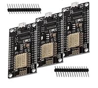 AZDelivery 3 x NodeMCU Lolin V3 Module ESP8266 ESP-12F Carte de Développement WiFi Version Non soudée Compatible avec Arduino y Compris Un eBook