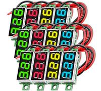 AZDelivery 3x 0.28 inch Mini Digital Voltmeter avec 7-Segment LED Display 2.5V - 30V, Voltage Display, Module de Mesure Tension Compatible avec Arduino Incluant Un E-Book!
