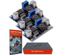 AZDelivery 3X LM2596S Adaptateur d'alimentation DC-DC Step Down Module Compatible avec Arduino et Raspberry Pi incluant Un E-Book!