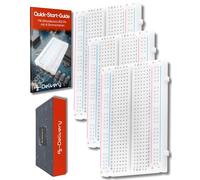 AZDelivery 3X MB-102 Mini Breadboard 400 Pin avec 4 Barres d'alimentation Compatible avec Arduino et Raspberry Pi incluant Un E-Book!