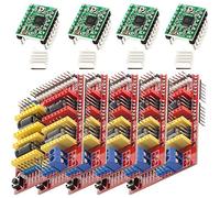 AZDelivery 5 x CNC Shield V3 Lot de 4 Pièces A4988 Moteur pas pilote Stepper avec dissipateur de chaleur pour imprimante 3d compatible avec Arduino et Raspberry Pi y compris un eBook