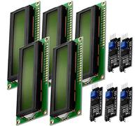 AZDelivery 5 x Display Module Vert LCD HD44780 16x2 avec Interface I2C 2x16 Caractères de Couleur Noire Compatible avec Arduino et Raspberry Pi incluant Un E-Book!