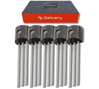 AZDelivery 5 x DS18B20 Capteur de Température Numérique TO92-55°C - +125°C Compatible avec Arduino et Raspberry Pi incluant Un E-Book!