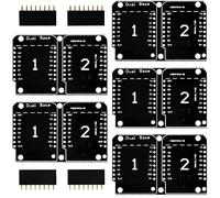 AZDelivery 5 x Dual Base Shield PCB Board pour D1 Mini NodeMCU ESP8266 incluant Un Ebook !