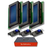 AZDelivery 5 x HD44780 2004 LCD Module 4 x 20 caractères de Couleur Blanche avec Fond Bleu I2C Compatible avec Arduino et Raspberry Pi incluant Un E-Book!