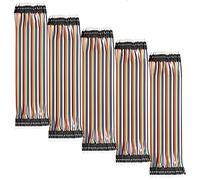 AZDelivery 5 x Jumper Wire Cavalier Câble M2M pour Microcontrôleur Breadboard - 3 en 1 Multicouleur Wire Compatible avec Arduino et Raspberry Pi incluant Un E-Book!