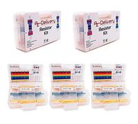 AZDelivery 5 x Kit de Résistances Assorties résistances Fixes à Film Métallique de Précision 0 Ohm - 1 MOhm 1/4W 525 pcs Compatible avec Arduino et Raspberry Pi incluant Un E-Book!