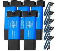 AZDelivery 5 x St-Link V2 Mini Débogueur et Programmateur pour STM8 et STM32 avec Boîtier en Aluminium Compatible avec Arduino incluant Un E-Book!