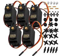 AZDelivery 5X MG995 Micro-Moteur servo numérique pour hélicoptère robotisé RC Compatible avec Arduino et Raspberry Pi y Compris Un eBook