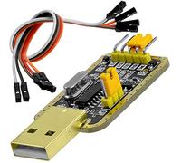 AZDelivery Adaptateur USB UART-TTL 3.3V 5V CH340G Module de Conversion d'interface et 20cm Jumper Cable, Compatible avec Arduino incluant Un E-Book!