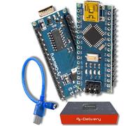 AZDelivery AZ-Nano V3-Board Atmega328 CH340 Version à Puce soudée avec câble USB incluant Un E-Book!